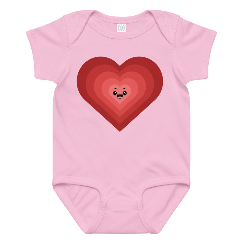 Valentine's Stacked Heart Baby Bodysuit