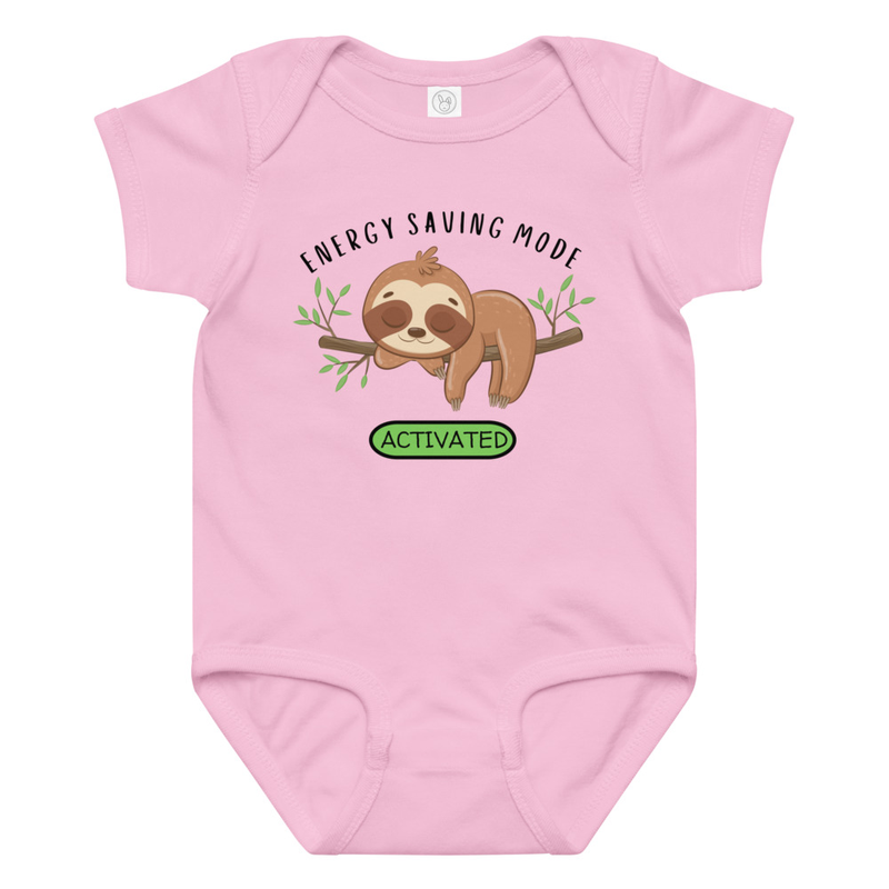 Energy Saving Mode Sloth Baby Bodysuit