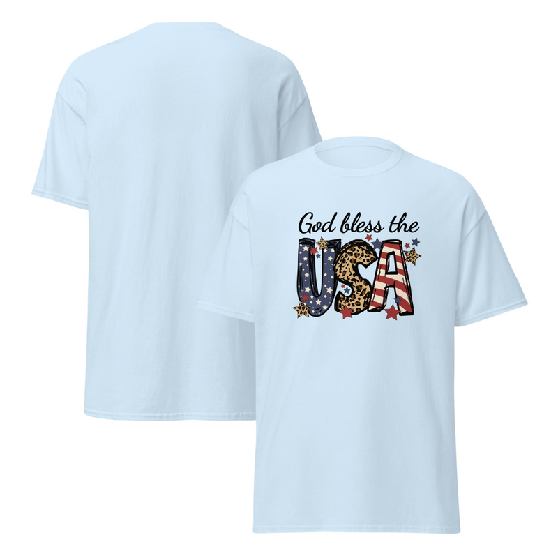 Independence God Bless the USA Adult Unisex Tee