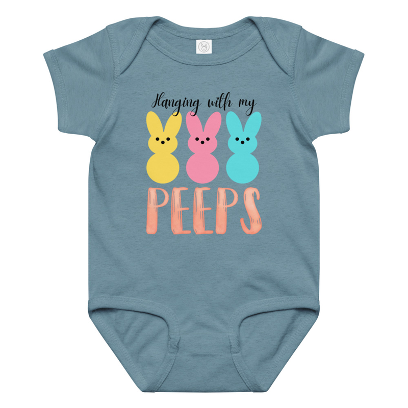 Easter Hanging With My Peeps Baby Bodysuit