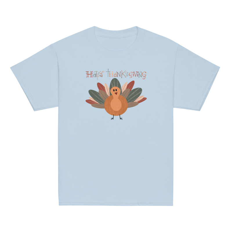 Thanksgiving Happy Thanksgiving Fall Color Turkey Youth Tee