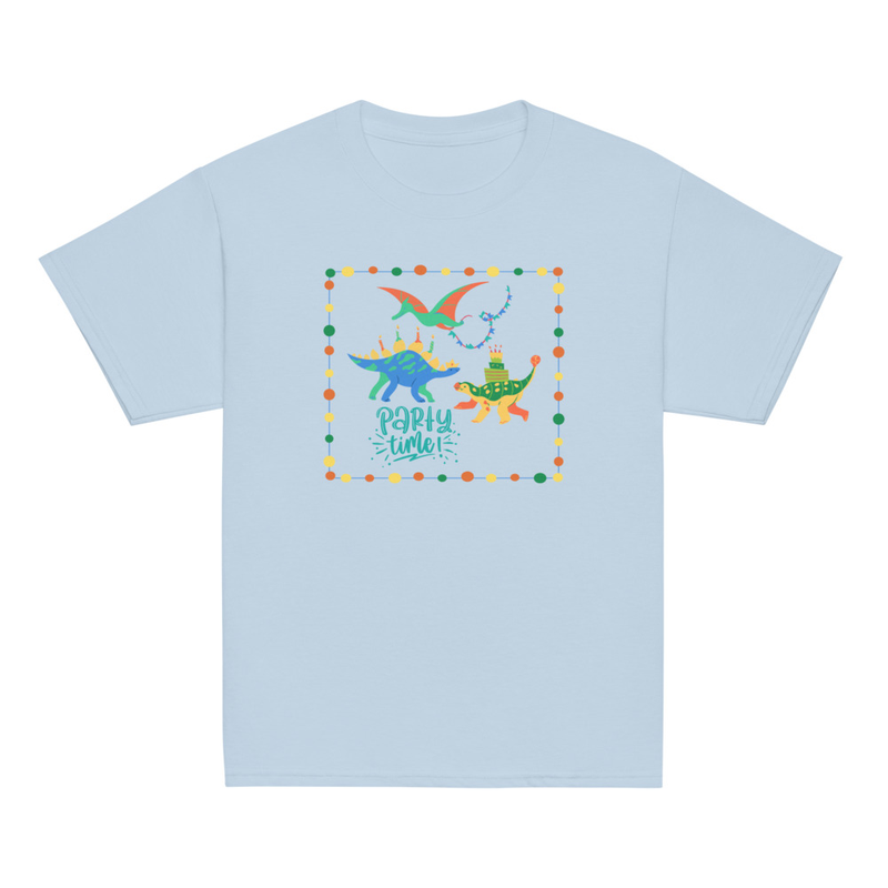 Birthday Party Time Dinosaurs Youth Tee