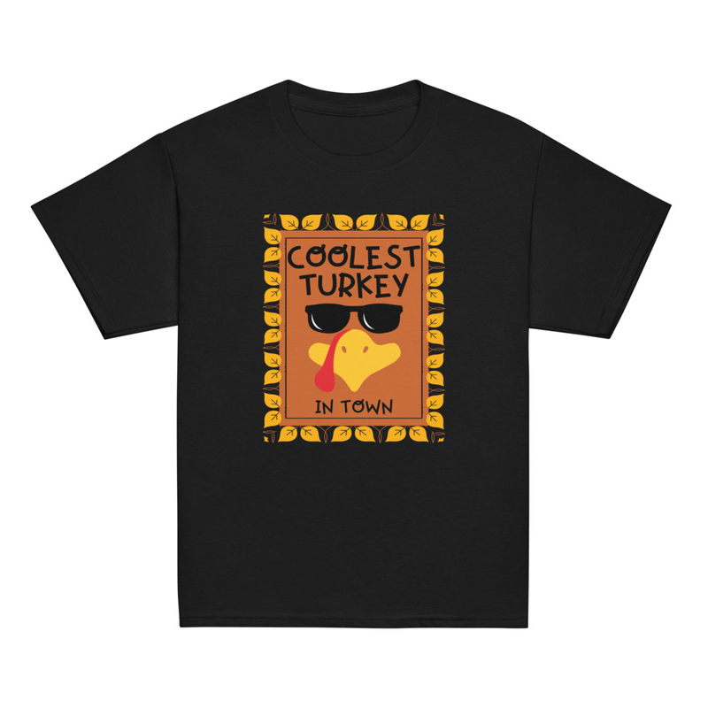 Thanksgiving Coolest Turkey in Town Youth Tee