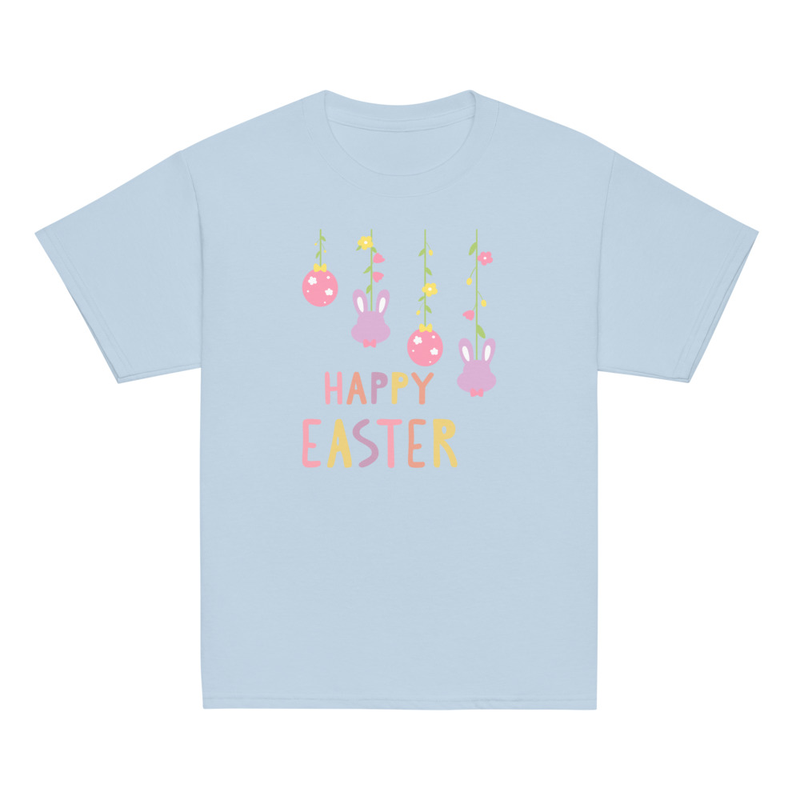Easter Hanging Eggs and Bunnies Youth Tee