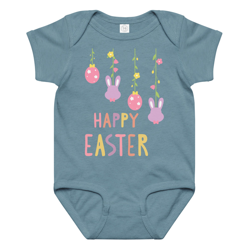 Easter Hanging Eggs and Bunnies Baby Bodysuit