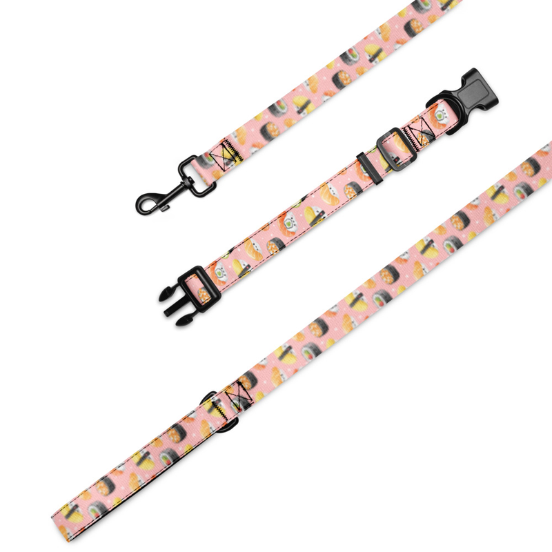 Sushi Pattern Pet Collar and Leash