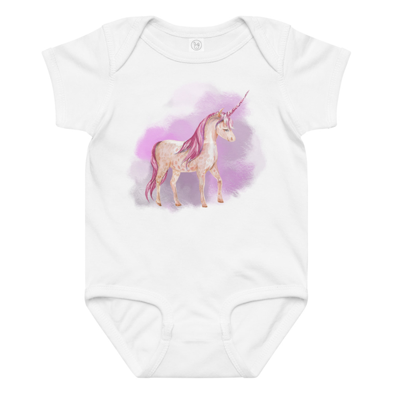Kid Designs Unicorn by Josie Baby Bodysuit