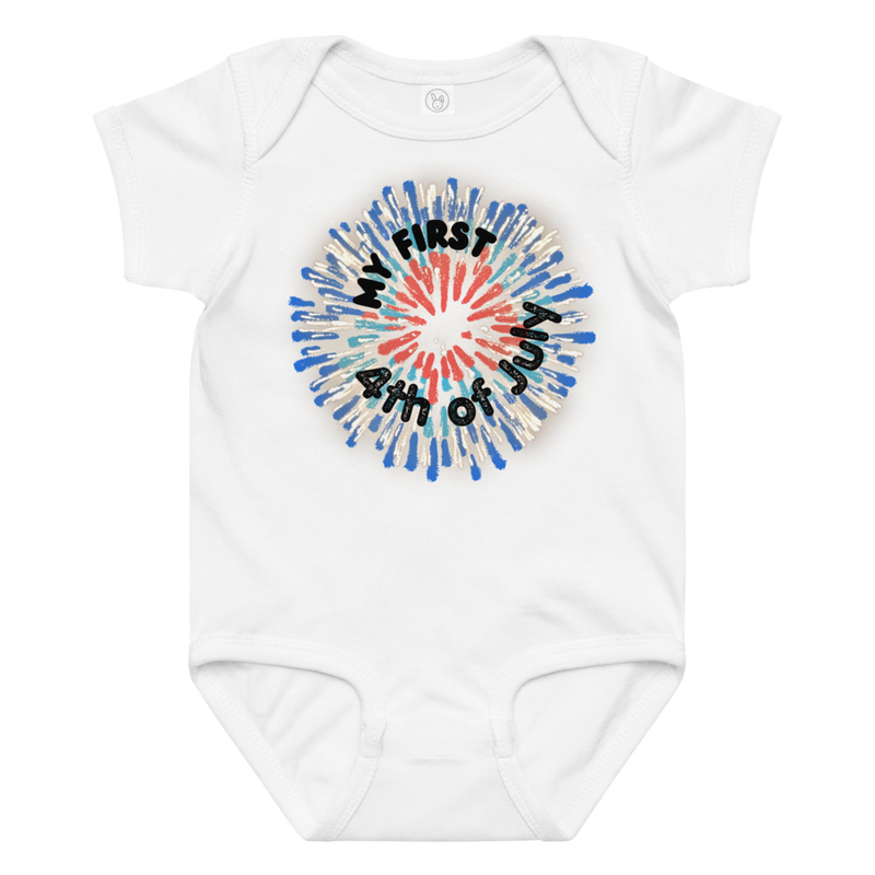 My First 4th of July Baby Bodysuit