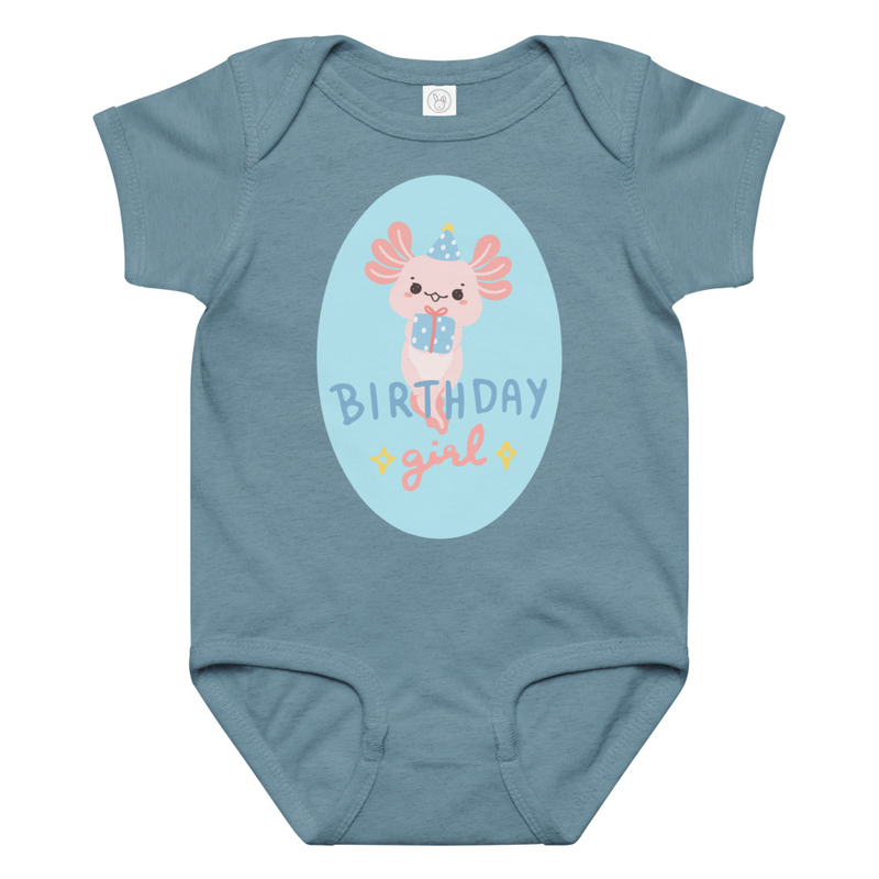 Birthday Girl Axalotl Baby Bodysuit