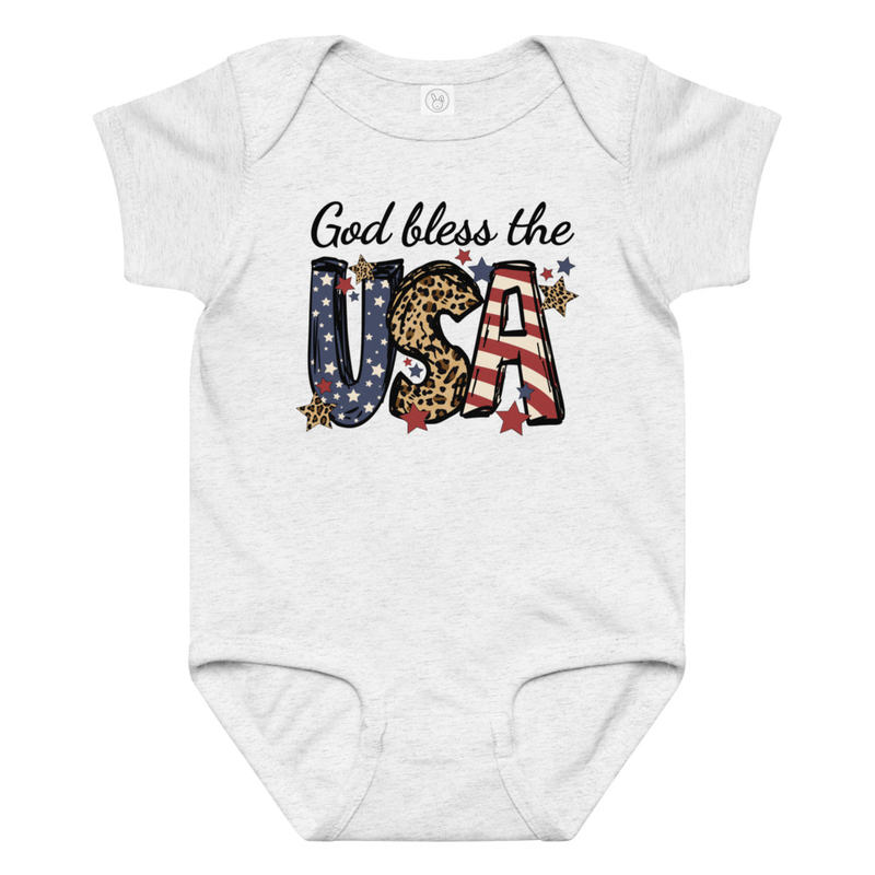 Independence God Bless the USA Baby Bodysuit