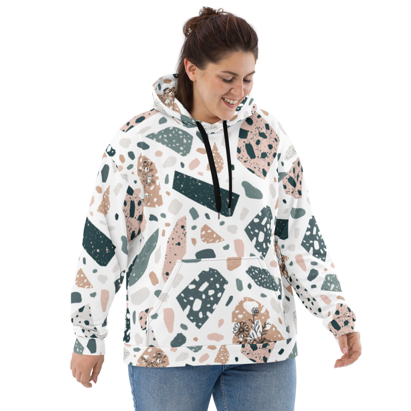 Flower Speckle Pattern Unisex Hoodie