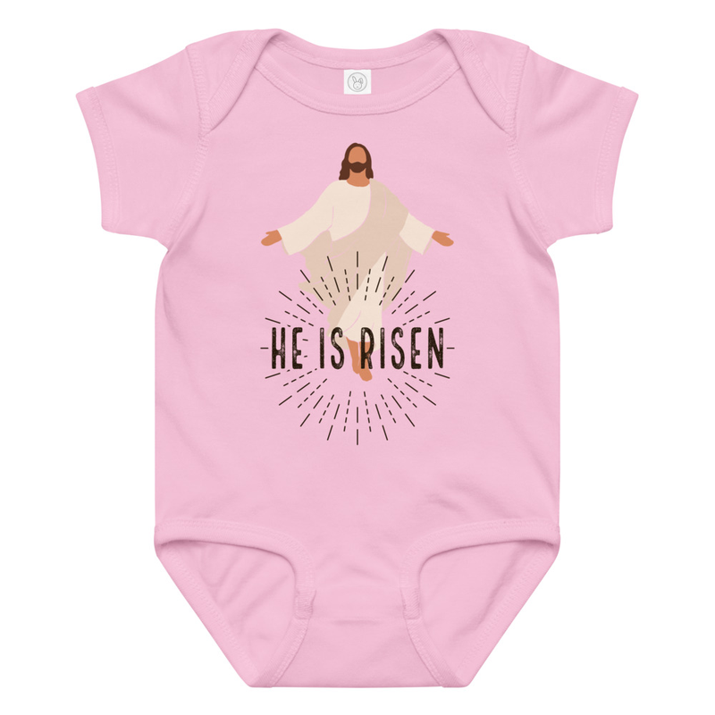 Easter He Is Risen Baby Bodysuit