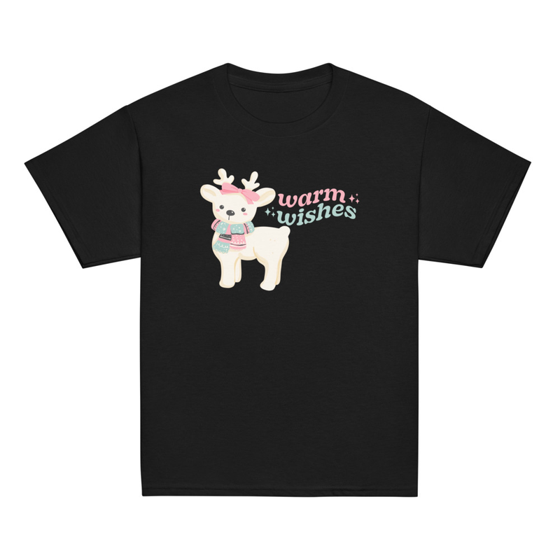 Christmas Warm Wishes Reindeer Youth Tee