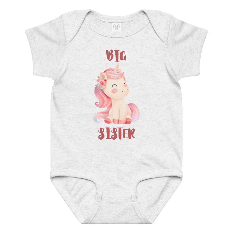 Big Sister Unicorn Baby Bodysuit