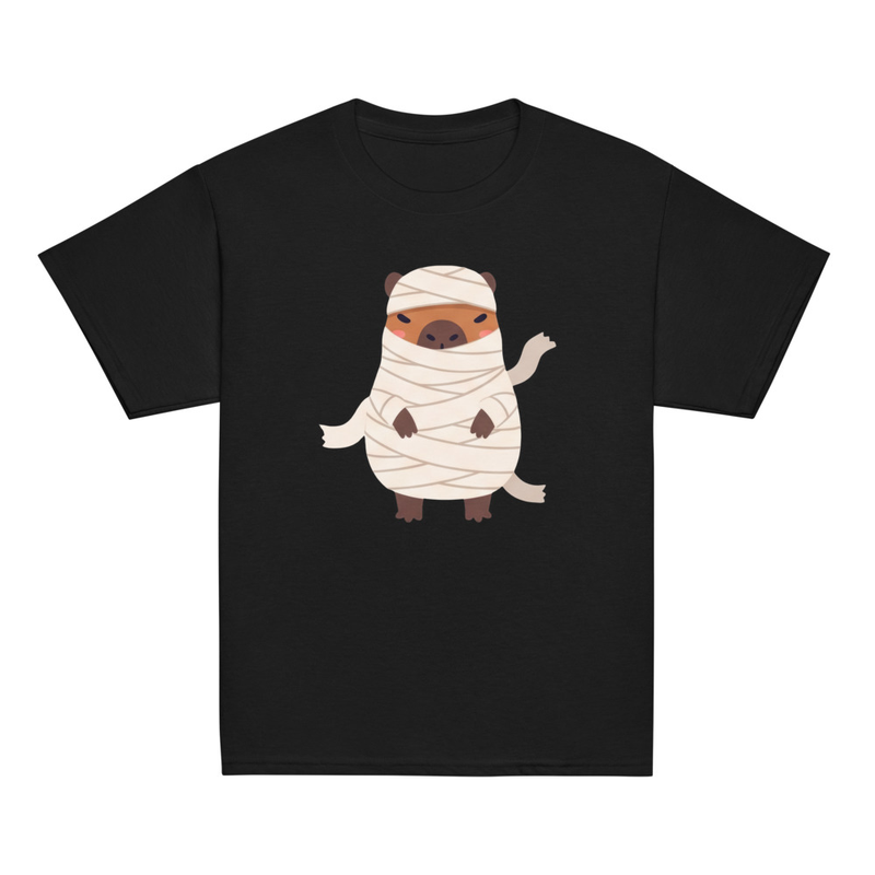 Halloween Mummy Capybara Youth Tee