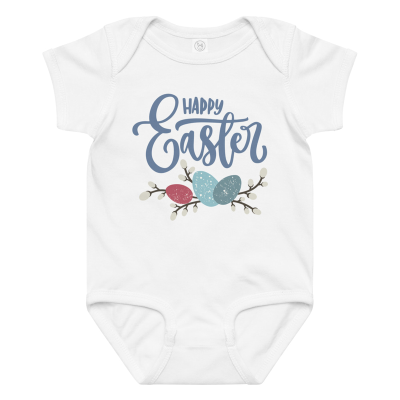 Easter Happy Easter Bird Eggs Baby Bodysuit