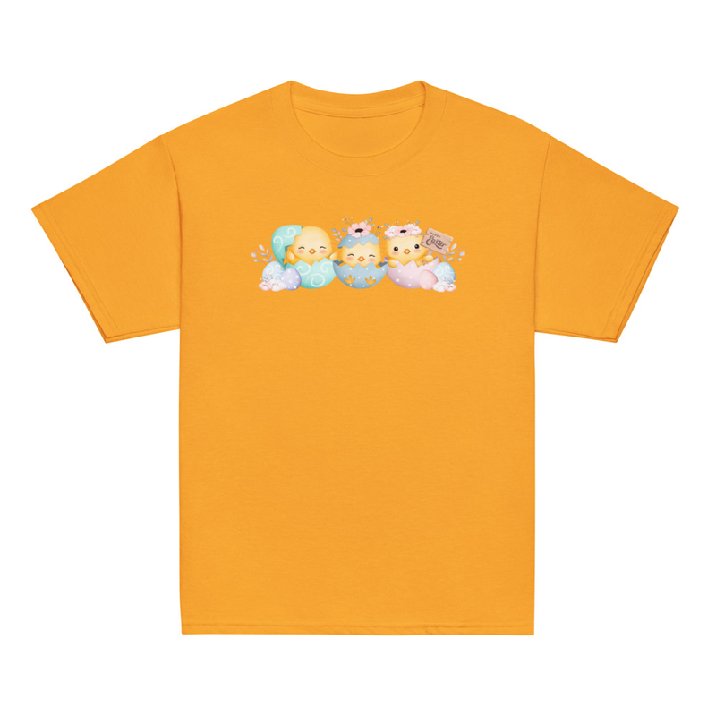 Easter Baby Chicks Holding Sign Youth Tee