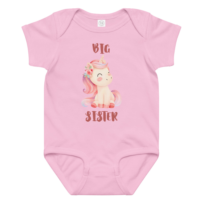 Big Sister Unicorn Baby Bodysuit