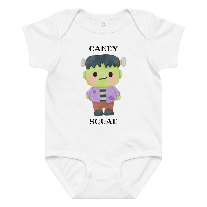 Halloween Candy Squad Frankenstein Baby Bodysuit