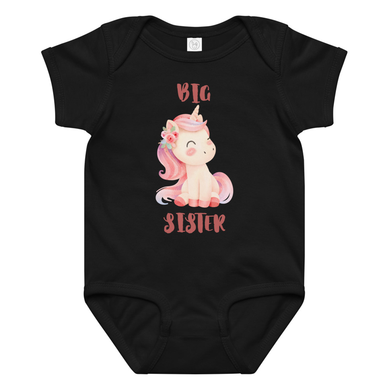 Big Sister Unicorn Baby Bodysuit