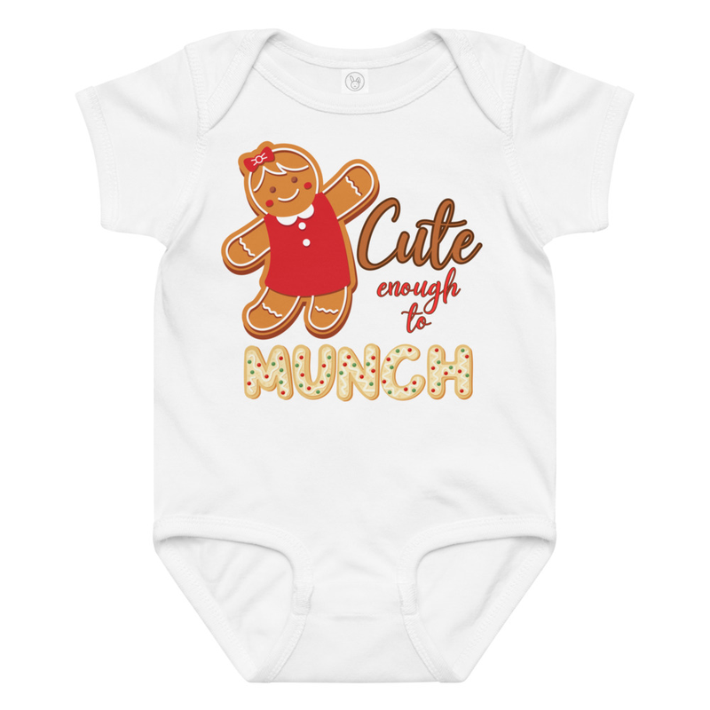 Christmas Cute Enough to Munch Baby Bodysuit