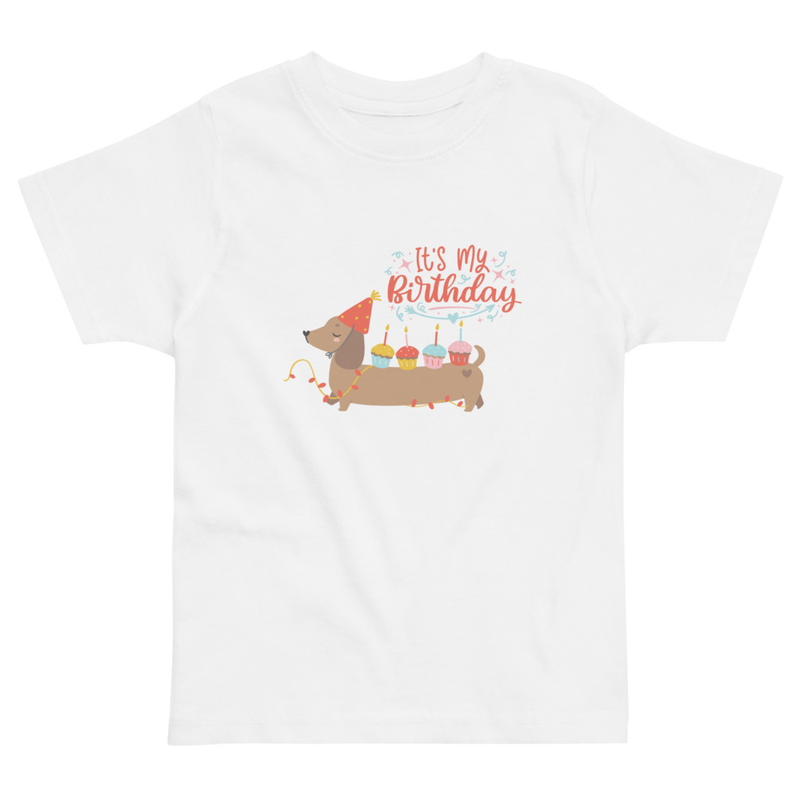 Birthday Weiner Dog Toddler Tee