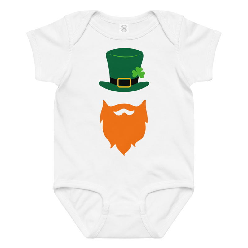 St. Patrick's Beard and Hat Baby Bodysuit
