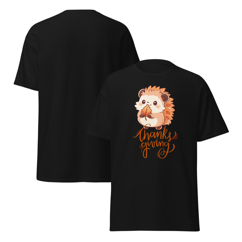 Thanksgiving Hedgehog Adult Unisex Tee
