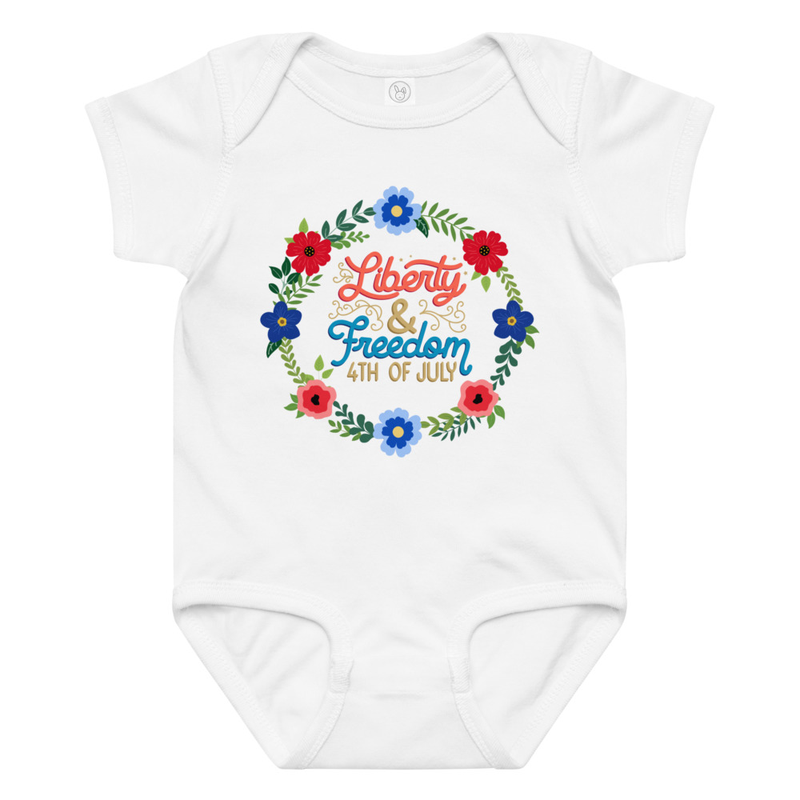Independence Liberty and Freedom Baby Bodysuit