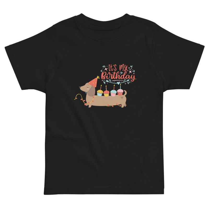 Birthday Weiner Dog Toddler Tee