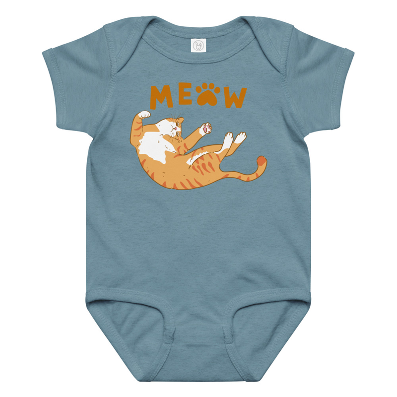 Kid Designs Meow by Aiden Baby Bodysuit