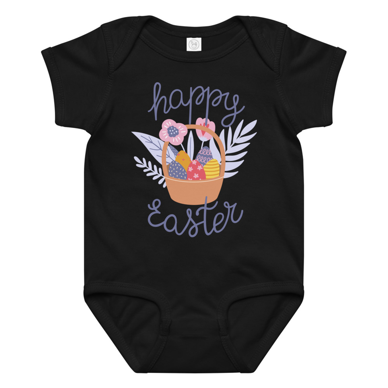 Easter Basket with Eggs Baby Bodysuit