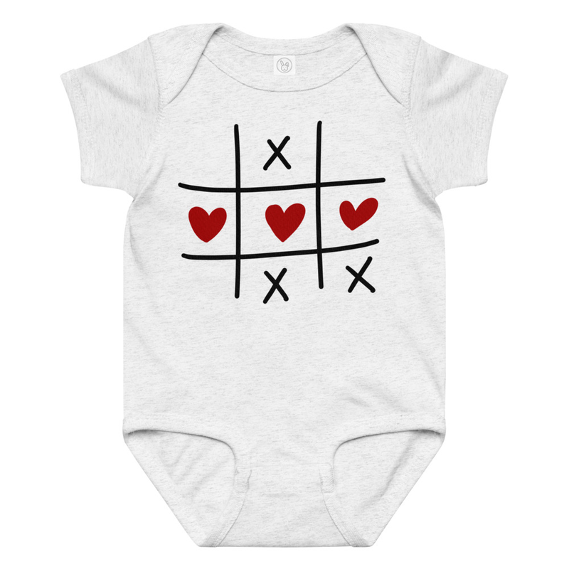 Valentine's Tic Tac Hearts Baby Bodysuit