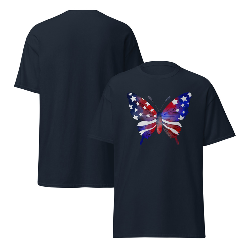 Independence Butterfly Adult Unisex Tee