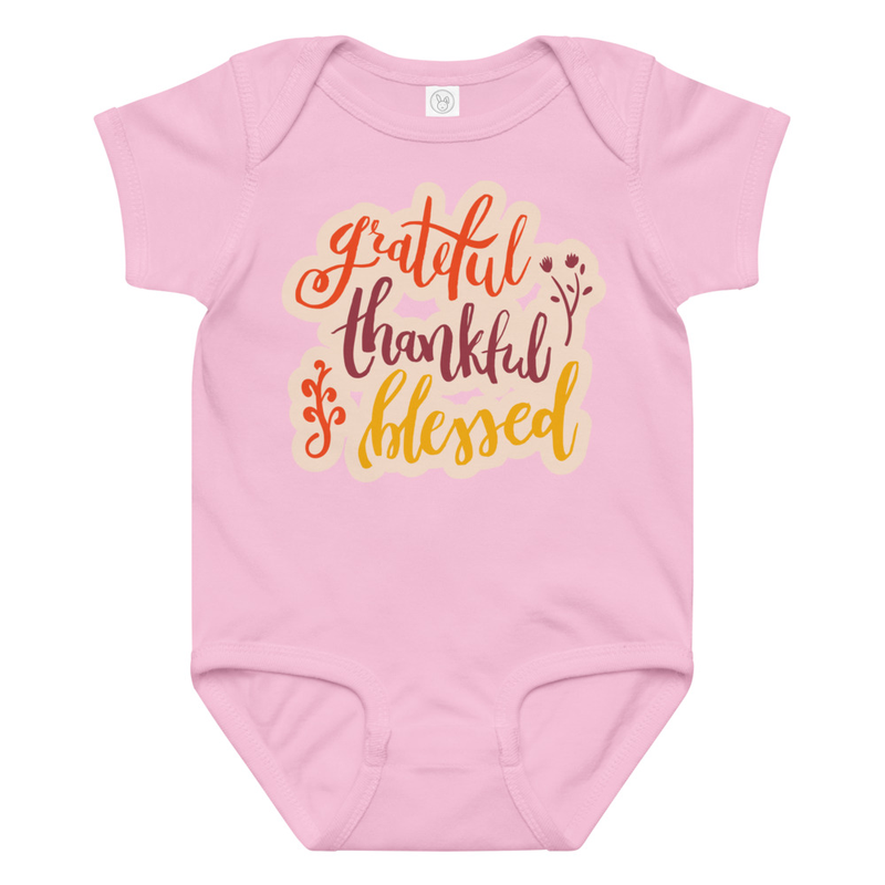 Thanksgiving Grateful Thankful Blessed Baby Bodysuit