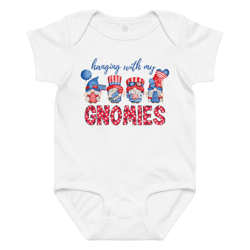 Independence Hanging With My Gnomies Baby Bodysuit