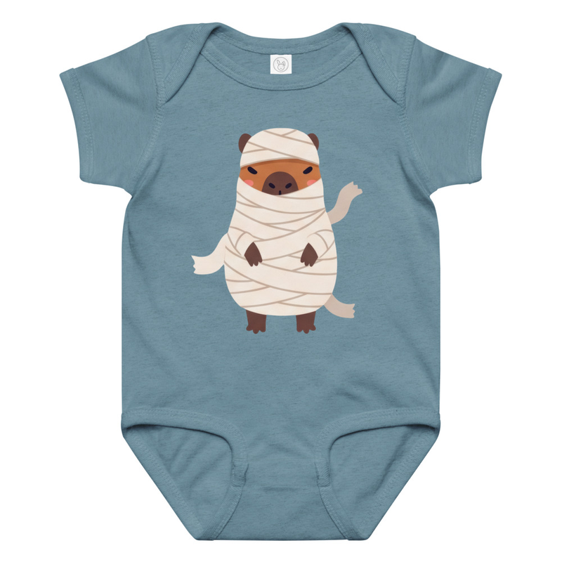 Halloween Mummy Capybara Baby Bodysuit