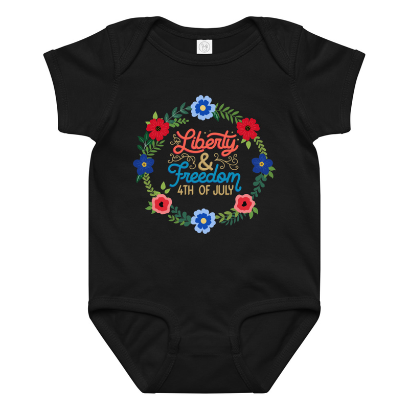 Independence Liberty and Freedom Baby Bodysuit