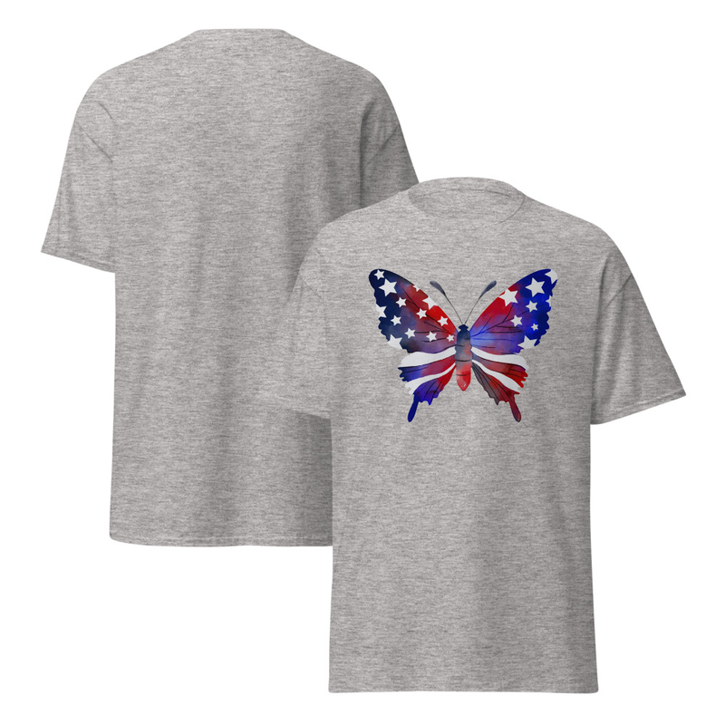 Independence Butterfly Adult Unisex Tee
