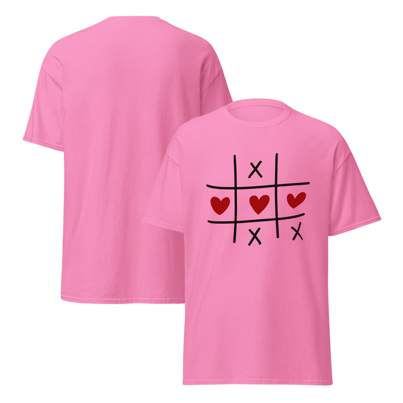 Valentine's Tic Tac Hearts Adult Unisex Tee