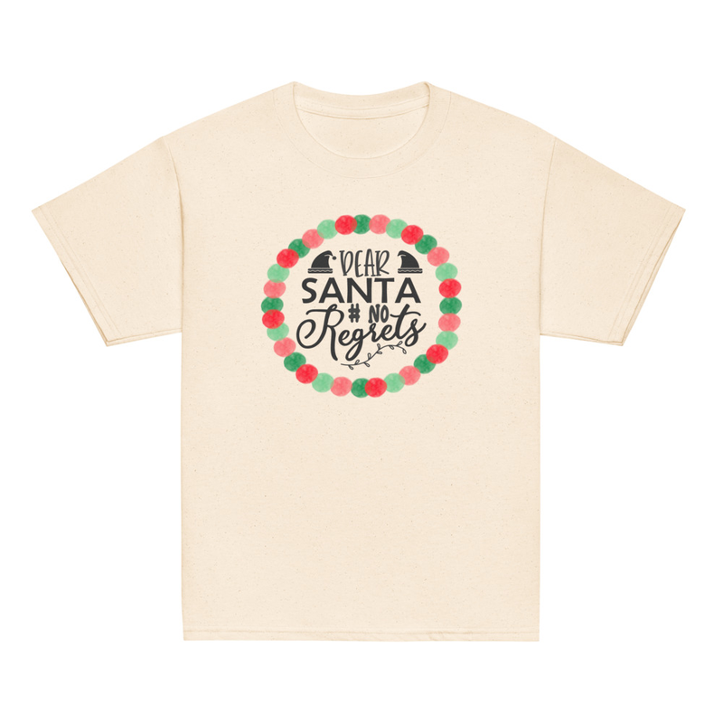 Christmas Dear Santa No Regrets Youth Tee