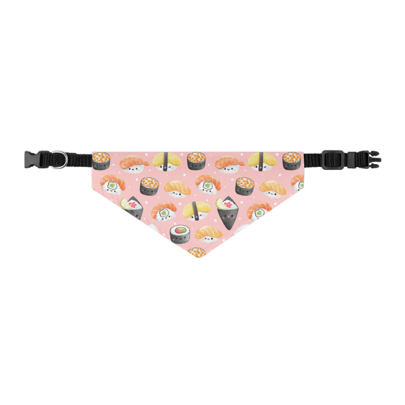 Sushi Pattern Pet Bandana Collar
