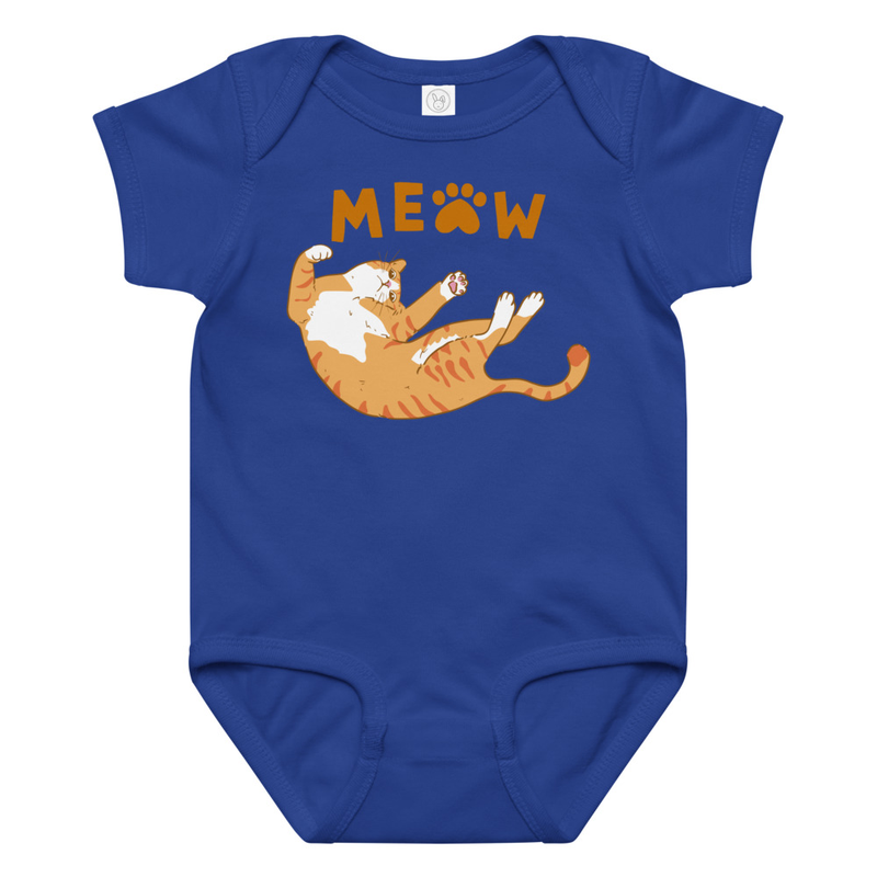 Kid Designs Meow by Aiden Baby Bodysuit