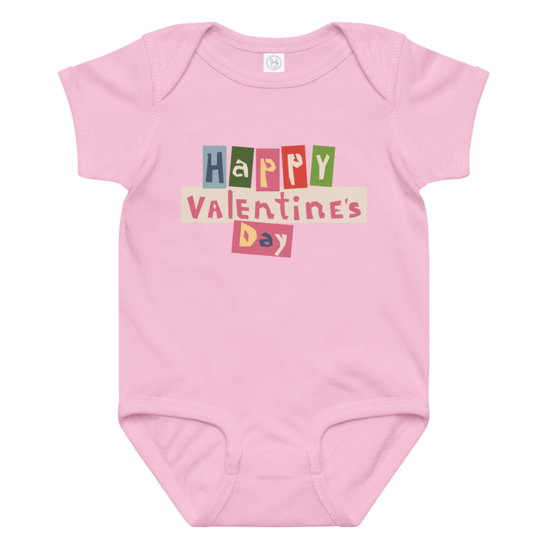 Valentine's Cutout Letters Baby Bodysuit
