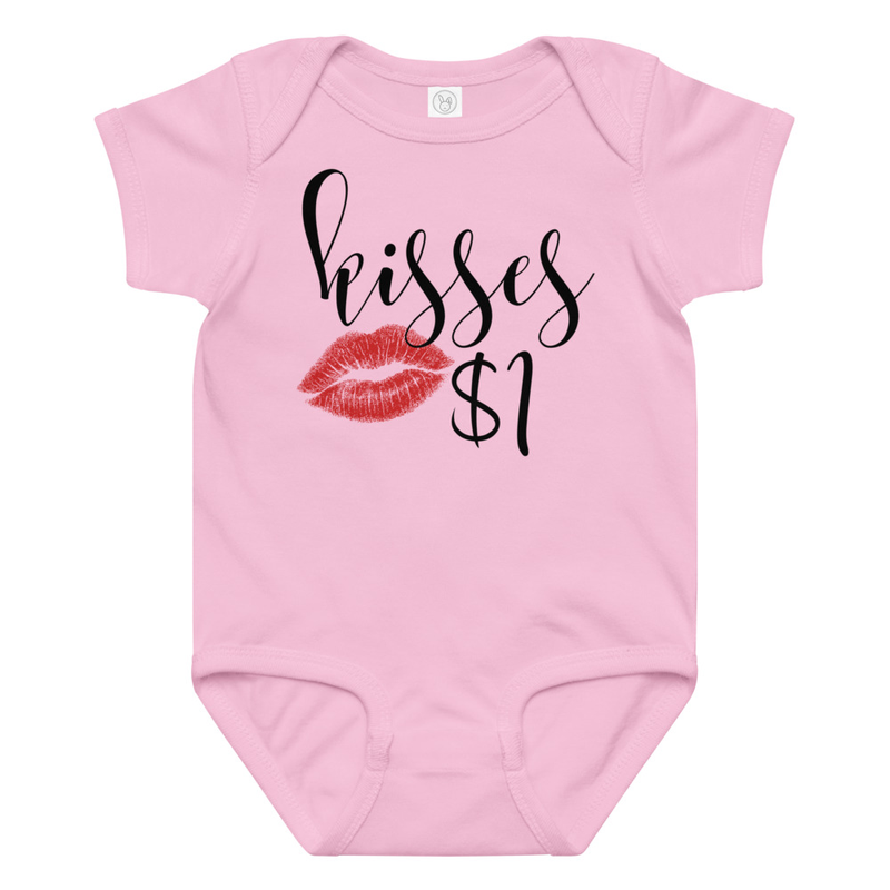 Valentine's Kisses $1 Baby Bodysuit