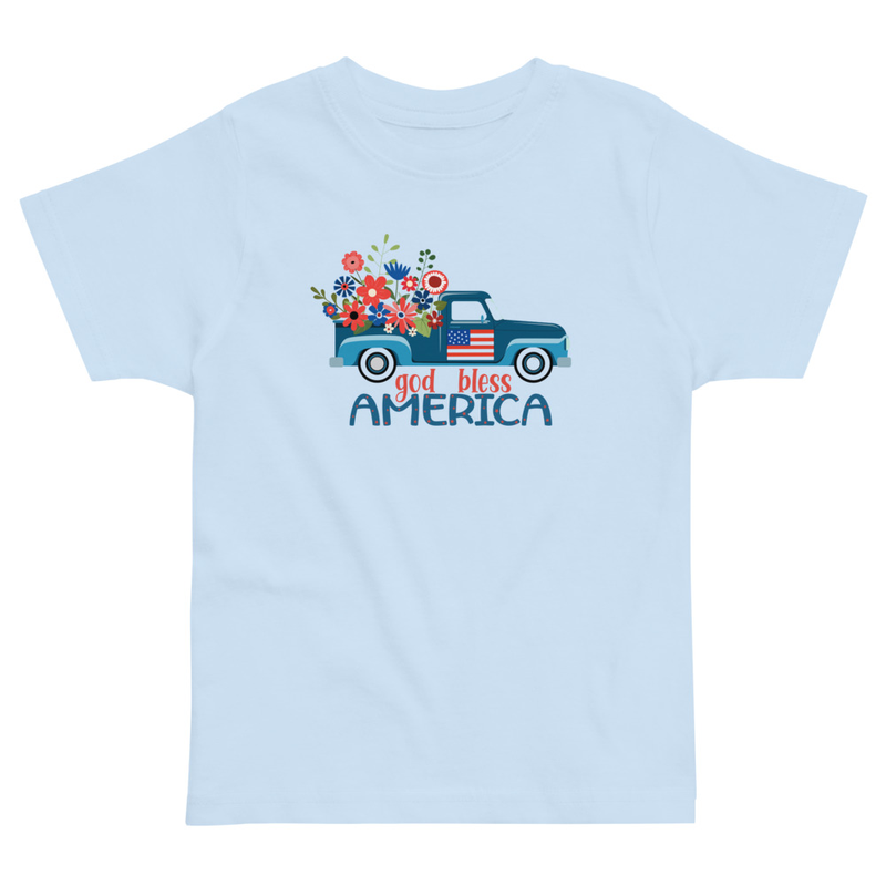 Independence God Bless America Truck Toddler Tee