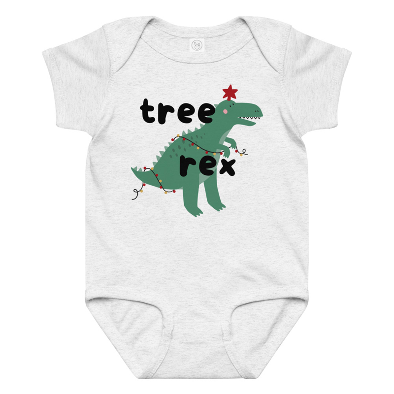 Christmas Tree Rex Baby Bodysuit