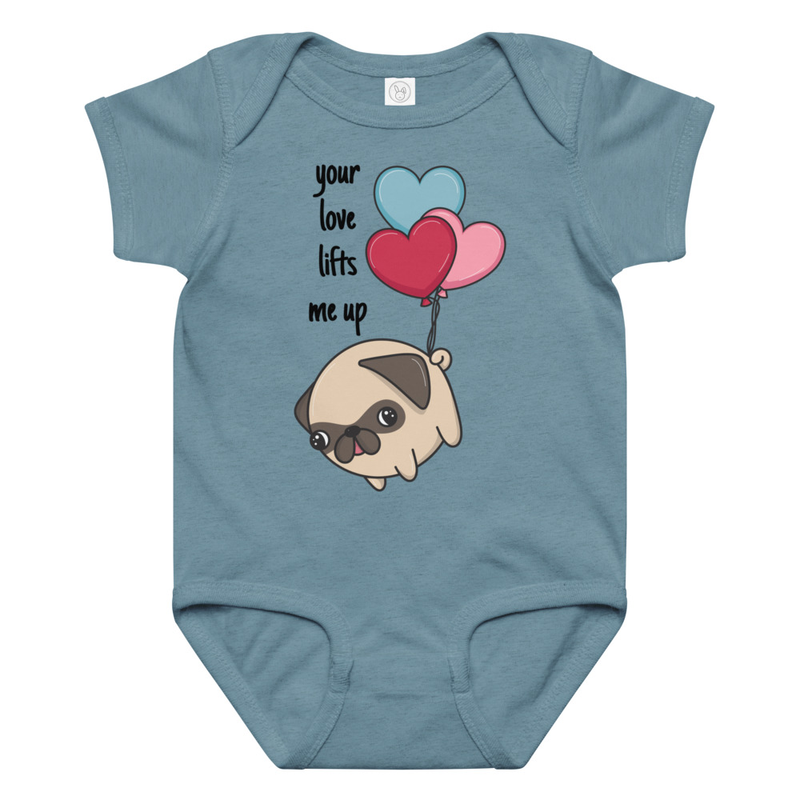 Valentine's Your Love Lifts Me Up Baby Bodysuit