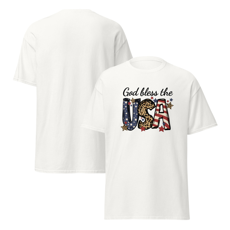 Independence God Bless the USA Adult Unisex Tee