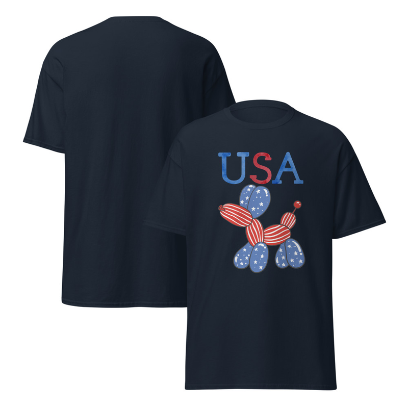 Independence USA Balloon Dog Adult Unisex Tee